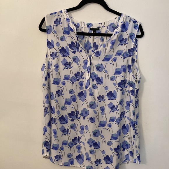 Talbots floral pattern sleeveless shirt size large - Picture 6 of 6